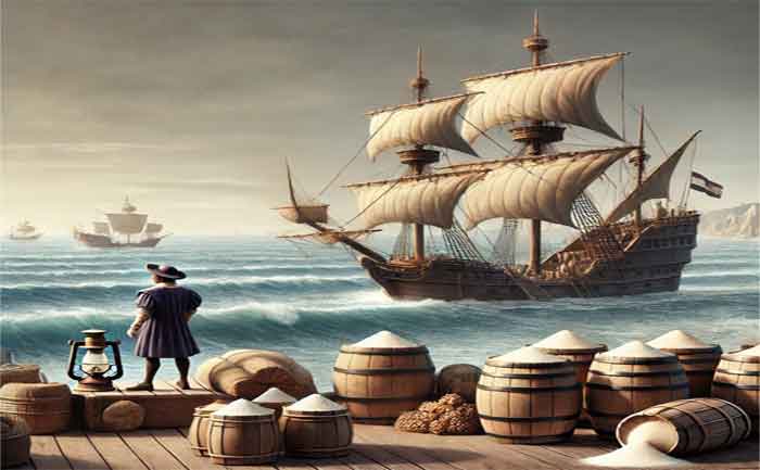 Christopher Columbus and Salt Trade to America, Salt played a critical role in the first contact between Europe and America, the role of the salt between Europe and America, the role of salt between Europe and America, the role of salt between Europe and New World, Fish and salt trade, salted cod, history of the salt