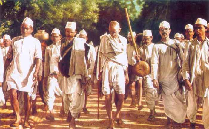 Mahatma Gandhi's Salt March, Gandhi Salt March, Salt March againts Britain, Dandi March, Independence of India, non-violent civil disobedience, salt tax, Satyagraha
